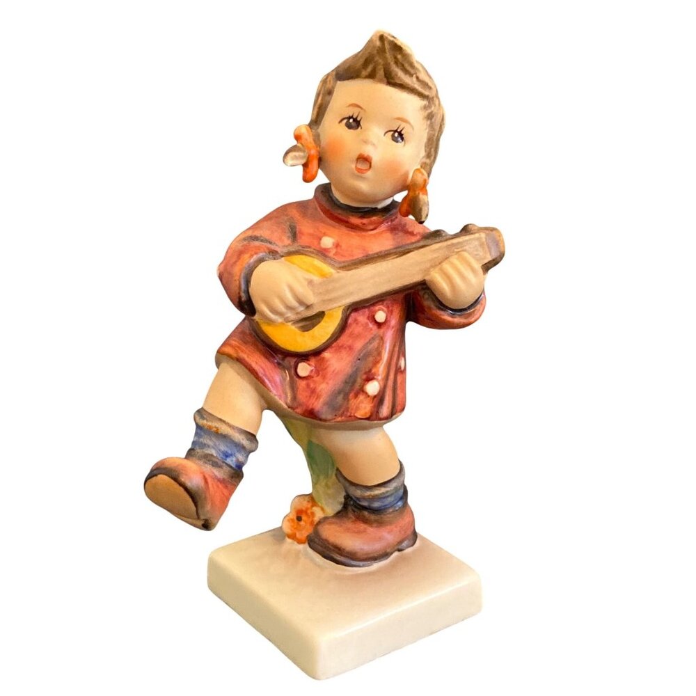 VTG Goebel Hummel Happiness Figurine Girl with Instrument 86 TMK 6 No Bee
